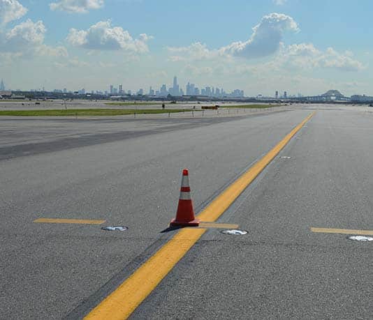 Photo: runway, looking toward Manhattan