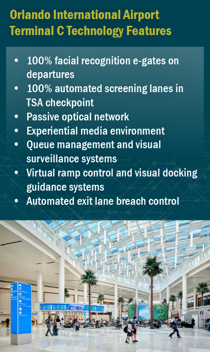 Graphic: Orlando International Airport Terminal C Technology Features | Orlando Airport, South Terminal C | Photo © Michael Robinson